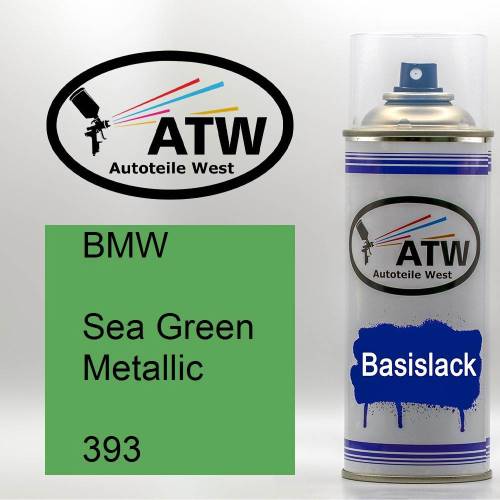 BMW, Sea Green Metallic, 393: 400ml Sprühdose, von ATW Autoteile West.